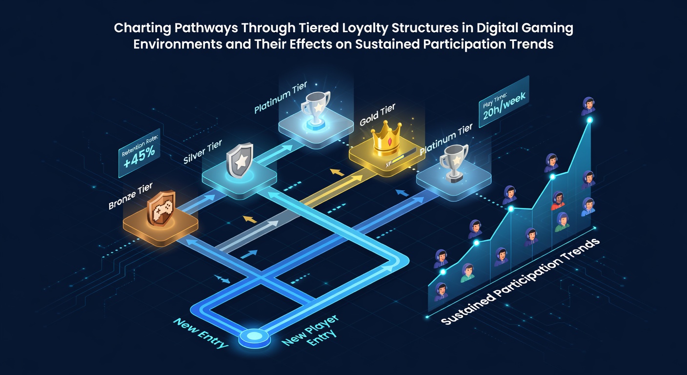 Digital gaming interface displaying tiered loyalty levels with progress bars and reward icons