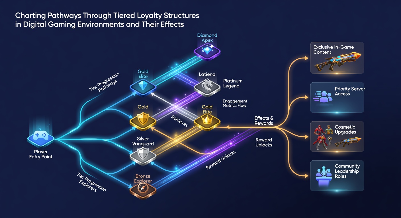 Analytics dashboard showing player retention curves segmented by loyalty tier levels over time